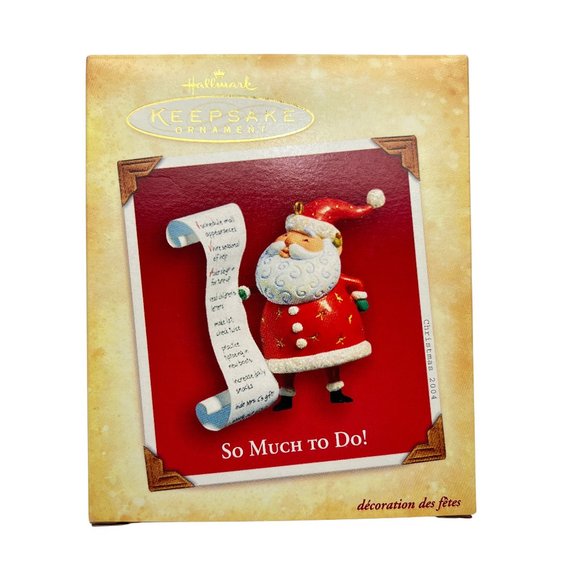 Hallmark Other - Hallmark Keepsake SO MUCH TO DO Santa Claus Ornament 2004 NEW IN BOX